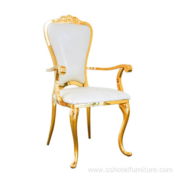 Wedding Event Stainless Steel Gold Hotel Banquet Chair